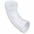 American Imaginations 3 in. White Plastic PVC 90 Elbow AI-38070